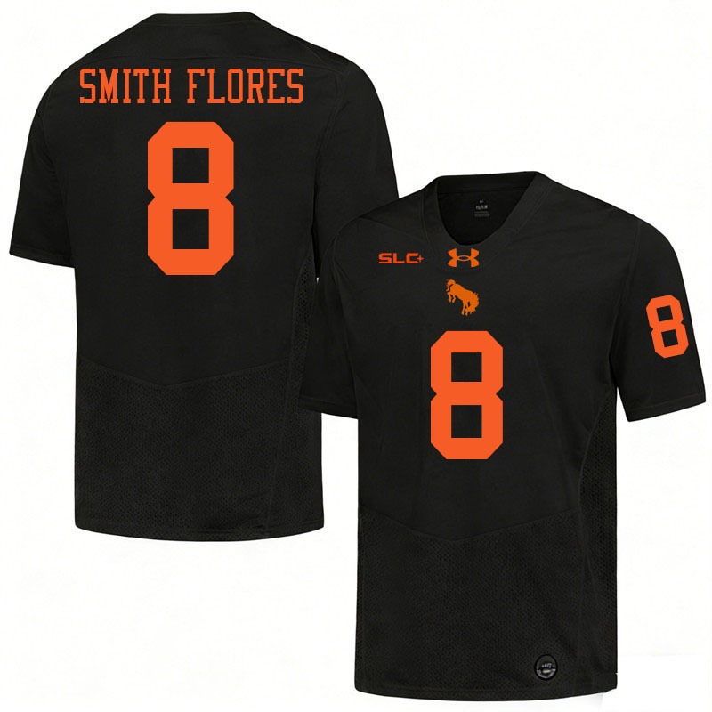 UT Rio Grande Valley Vaqueros #8 Ismael Smith Flores College Football Jerseys,Uniforms-Black